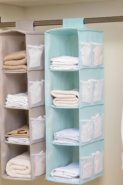 Oxford Cloth Washable Multilayer Foldable Hanging Storage Rack